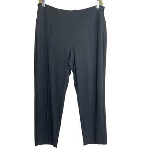 J Jill Wearever Collection Womens Cropped Pants XL Black Smooth Fit Slim Leg